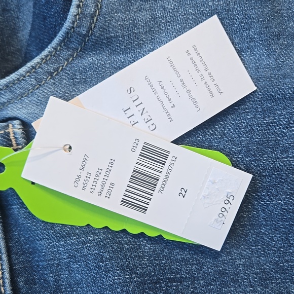 NWT Lane Bryant Patchwork Flare Jeans Size 22 Denim - Picture 6 of 13